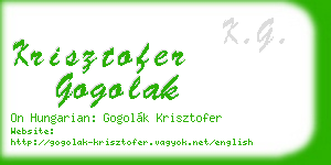 krisztofer gogolak business card