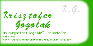 krisztofer gogolak business card